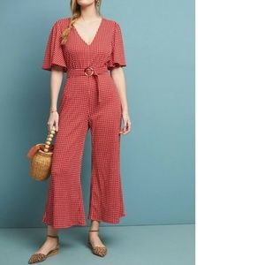 new Anthropologie Margaret Belted Jumpsuit